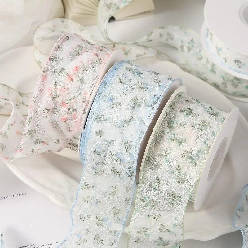 2,5cm/4cm 10 Yards Zierliche Blumen-Fischernetz-Spitzenborte für Kuchen, Blumensträuße, Geschenkverpackungen und handgemachte Haarschleifen – Detail 5