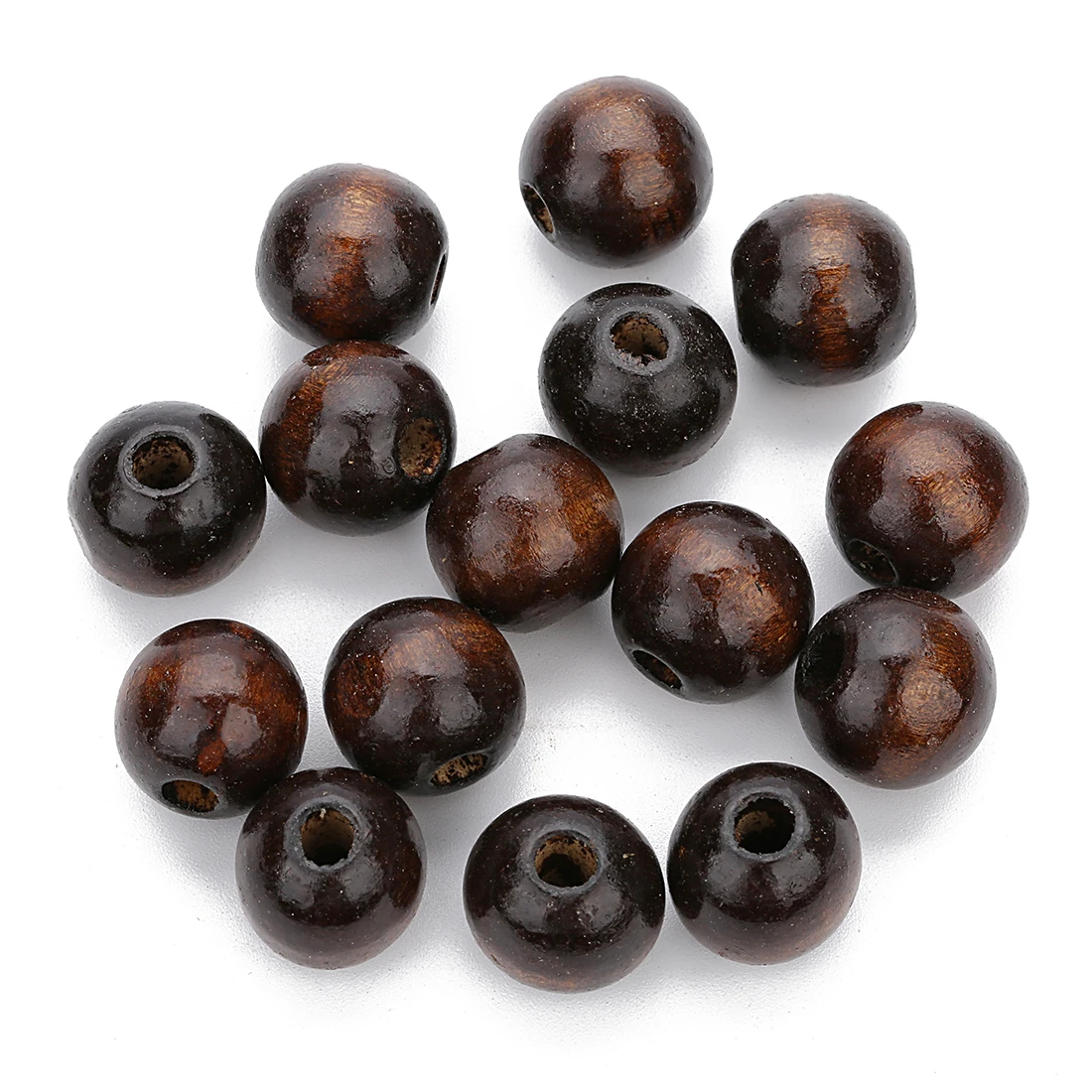 40-500pcs/lot Natural Wooden Beads Multisize Dark Brown Large Hole Loose Wood Bead for Jewelry Making DIY Bracelets Accessories