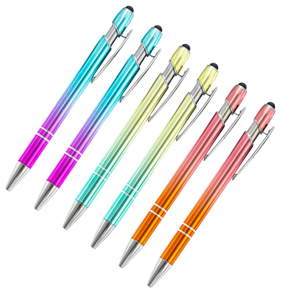 6 قطع من أقلام الكتابة الرائعة للاستخدام اليومي، قلم حبر جاف للمكتب، امتحان الطالب الأساسية، أقلام عصرية ناعمة، قلم كتابة مكتبي