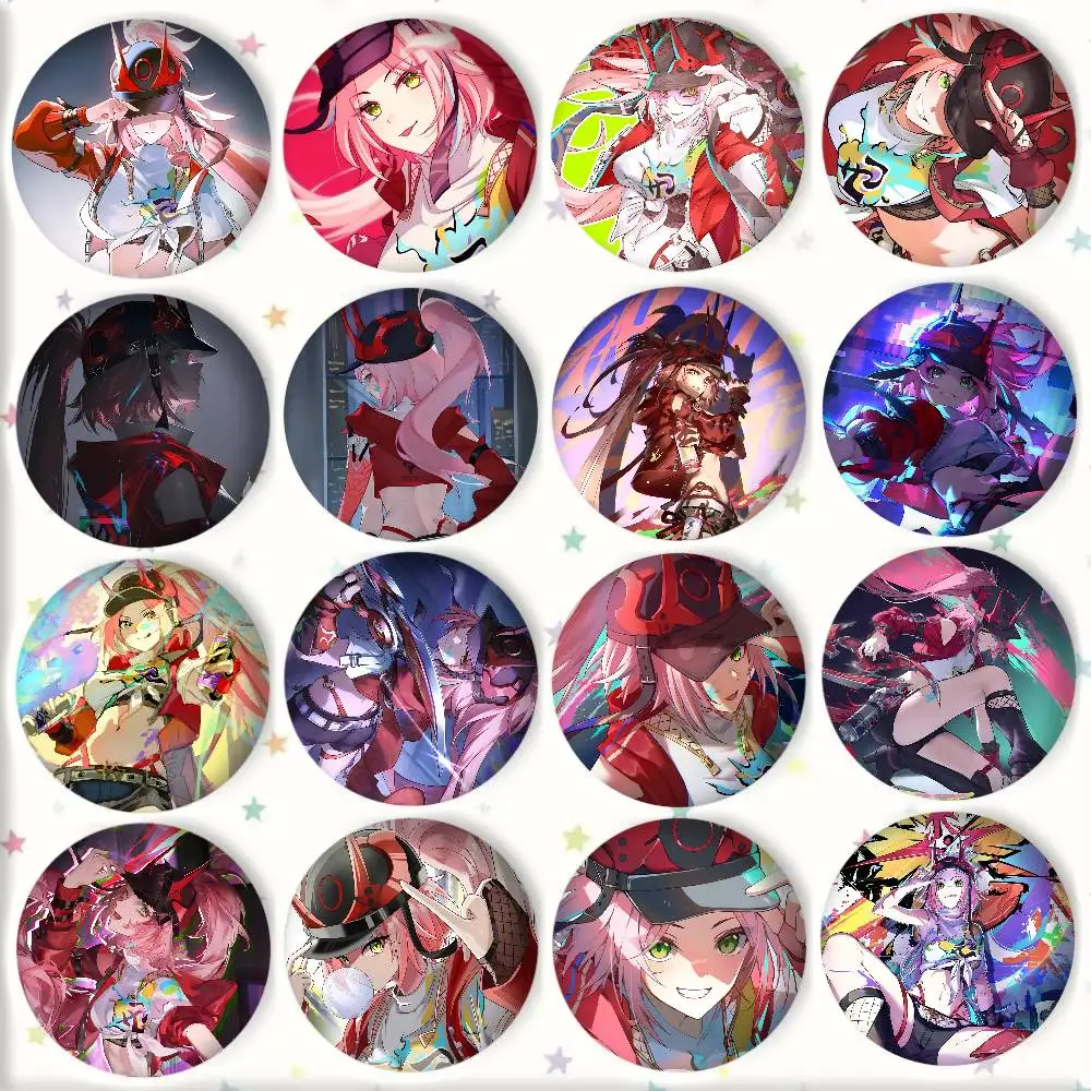Anime Game Honkai Star Rail Rappa Badge Round Art Brooch Clothes Backpack Accessories Lapelnd Laserh