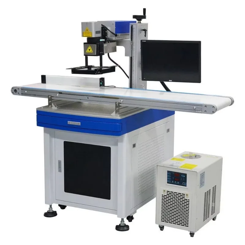 

Depeng Flying Online 20W 30W 50W Fiber Marking Machine With Raycus Source For Cable Coding On Extrusion Line