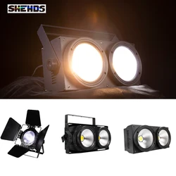 SHEHDS LED Par 200W COB Lighting/2 Pcs Barn Doors DMX Controller Stage Effect lights For Dj Booth Market Disco Church/Garden