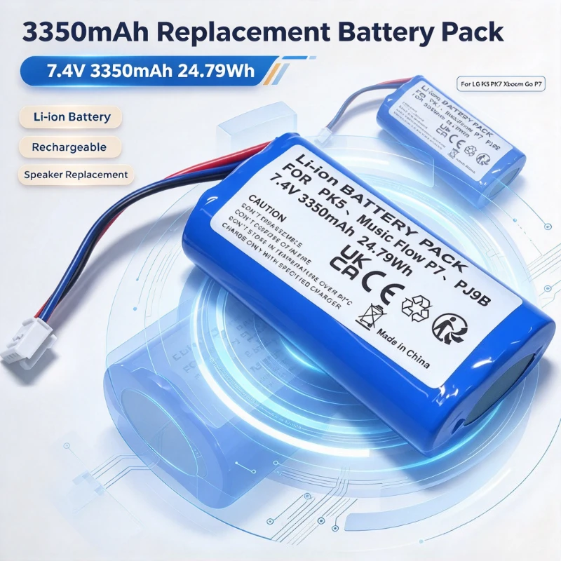High Capacity Rechargeable Li-ion Battery Pack 3350mAh For LG PK5 PK7 Xboom Go P7 Wireless Speaker Replacement