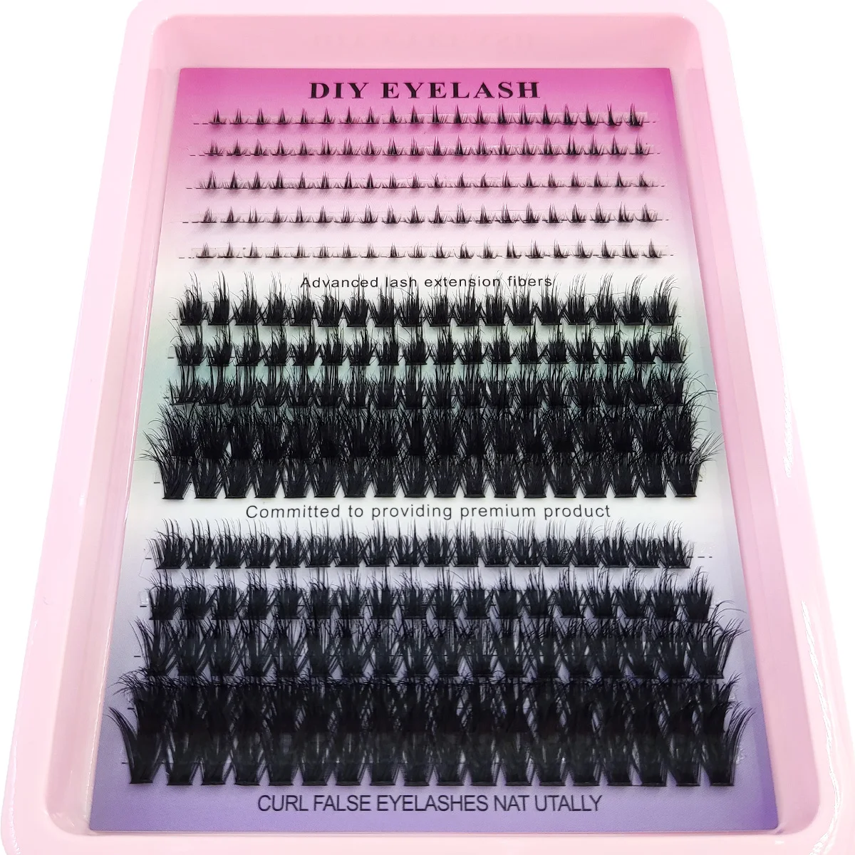 Neue Wimpern-Cluster 100D/80D: Untere Wimpern + Dornen-Cluster, Feen-Manga-Wimpern-Cluster, verlängerte Wimpern-Cluster mit Spikes – Detail 3