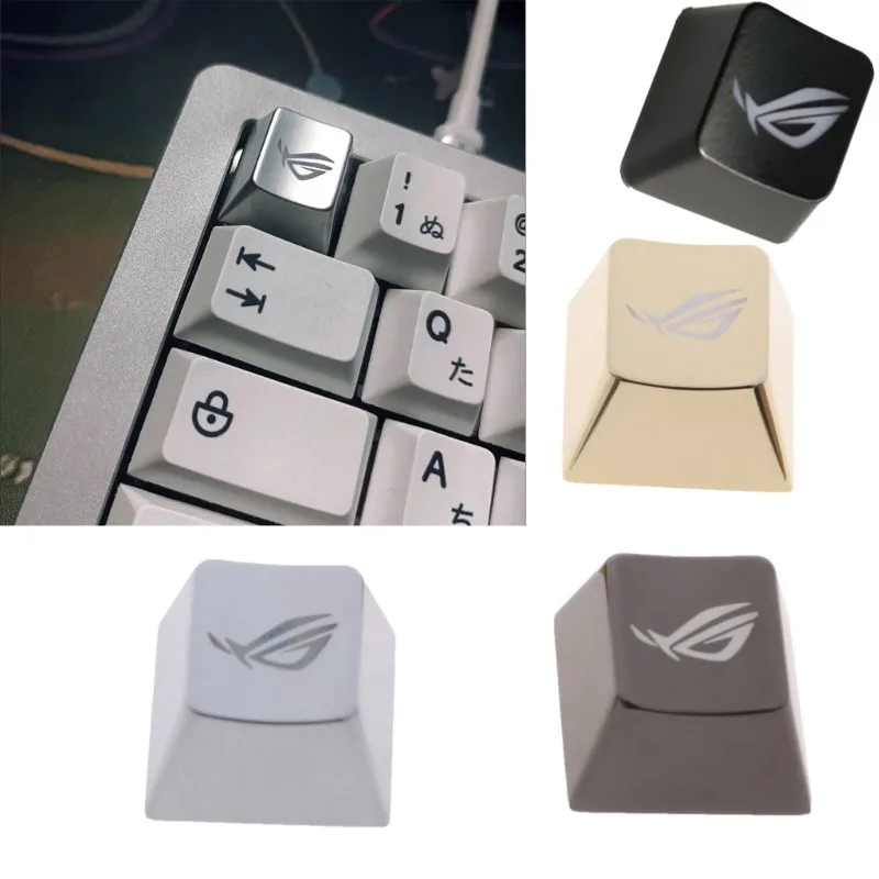 1 Pc  Zinc Alloy/ABS Lasers Etched ESC Keycap Metal Finish ROG Eye Key Button for Mechanical Keyboards