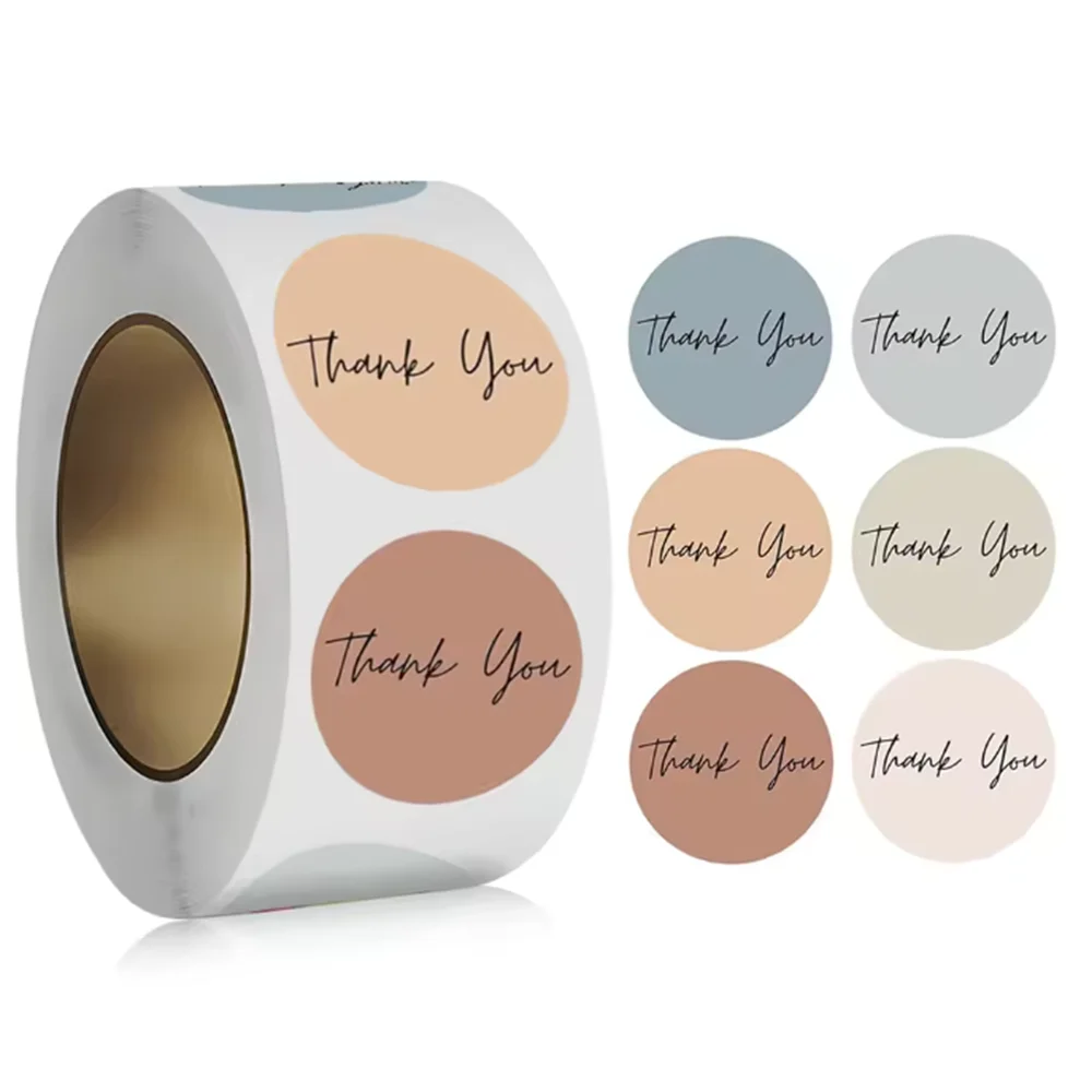 500 قطعة ملصقات شكرًا لك على ملصقات ختم المغلف تغليف الهدايا ديكور حفلة عيد ميلاد سكرابوكينغ ملصقات القرطاسية #1