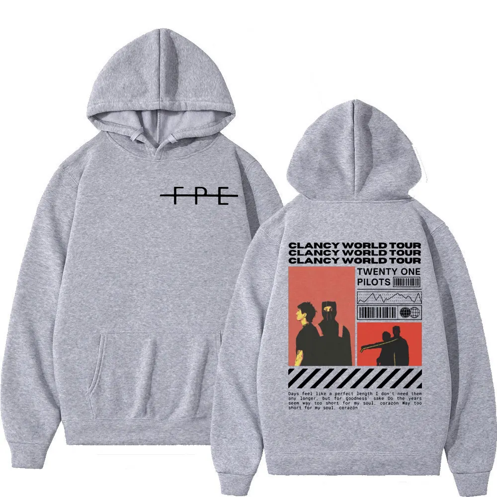 Twenty One Pilots The Clancy Tour 2024 Hoodie Men Women Fashion Casual Long Sleeve Sweatshirts Rock Hip Hop Oversized Pullovers