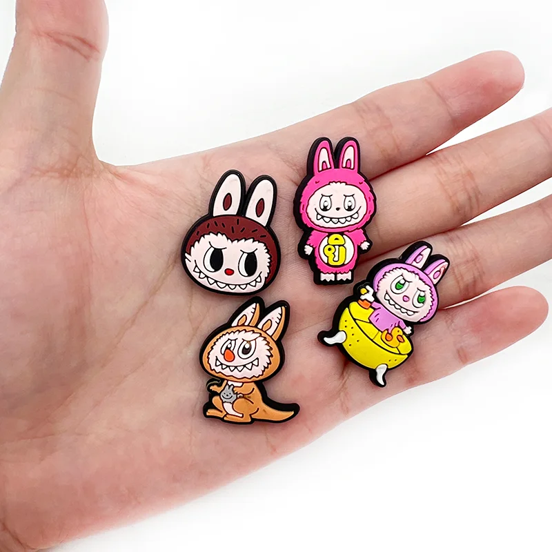 Dijes de zapatos de animales pequeños, adorno para decoraciones de zapatos, Anime, dibujos animados, jardín, regalos, 18 piezas por juego