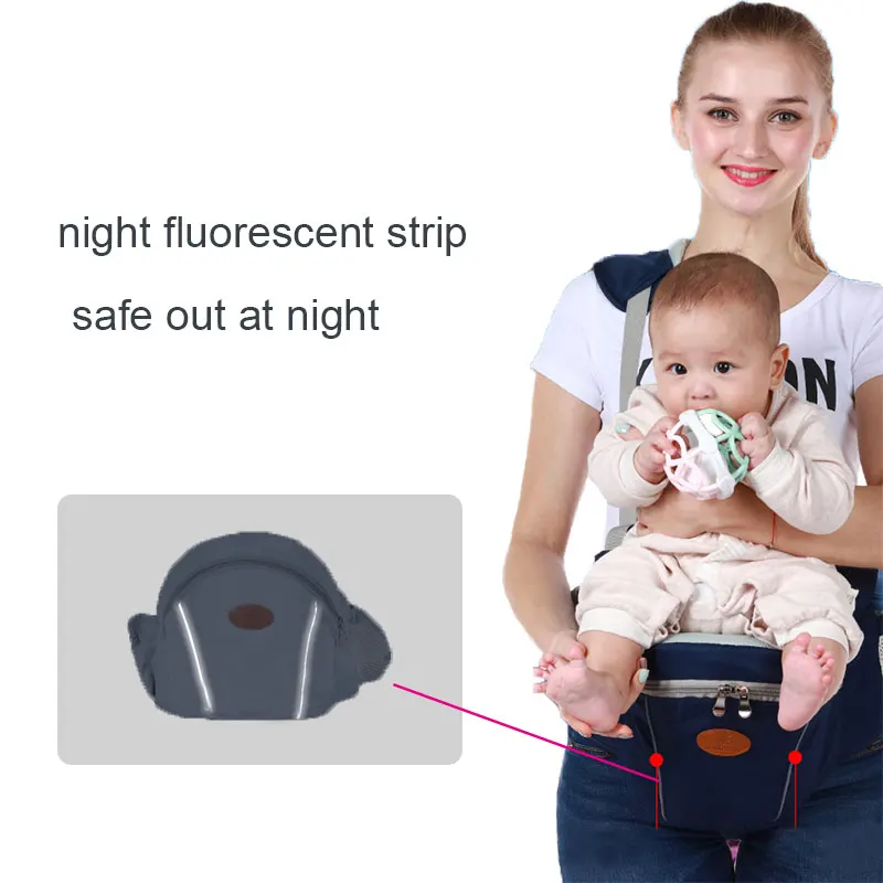 Portable Baby Carrier Hip Seat Infant Toddler Waist Stool Fall Prevention Large Storage Summer Breathable One Shoulder Ergonomic