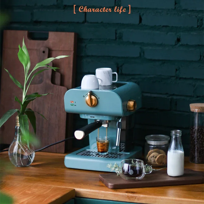 ماكينة صنع قهوة اسبريسو مدمجة ، شبه أوتوماتيكية بالكامل ، بخار تجاري ، 800 مللي