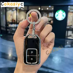 TPU Car smart Key Case Cover Fob Keychain For Honda CRV CR-V Fit Civic Accord HR-V HRV City Odyssey XR-V Shell Holder Protector