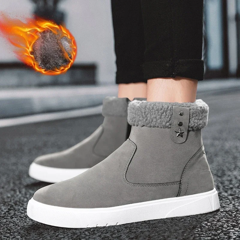 

Autumn High-top Cotton Snow Boots Thickened and Warm Cotton Shoes Trendy Casual Fashionable Comfortable Versatile for Daily Use