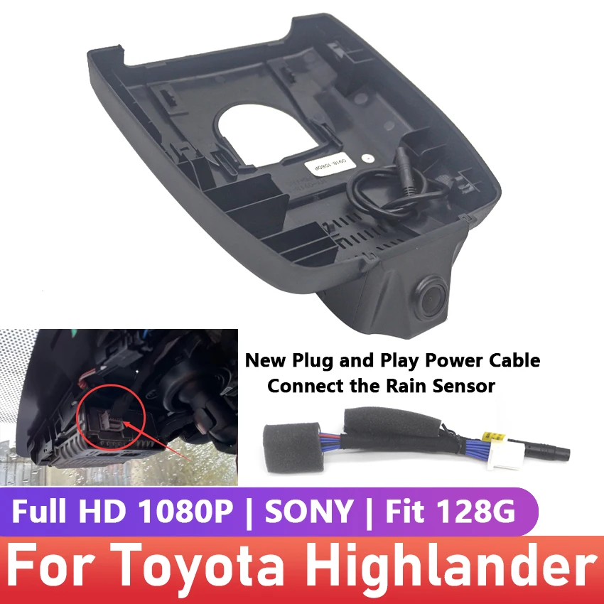 

Car Camera For Toyota Highlander 2022 2023 Plug and play Dashcam, Dash Cam for Toyota, WIFI Connection APP Control,Car DVR