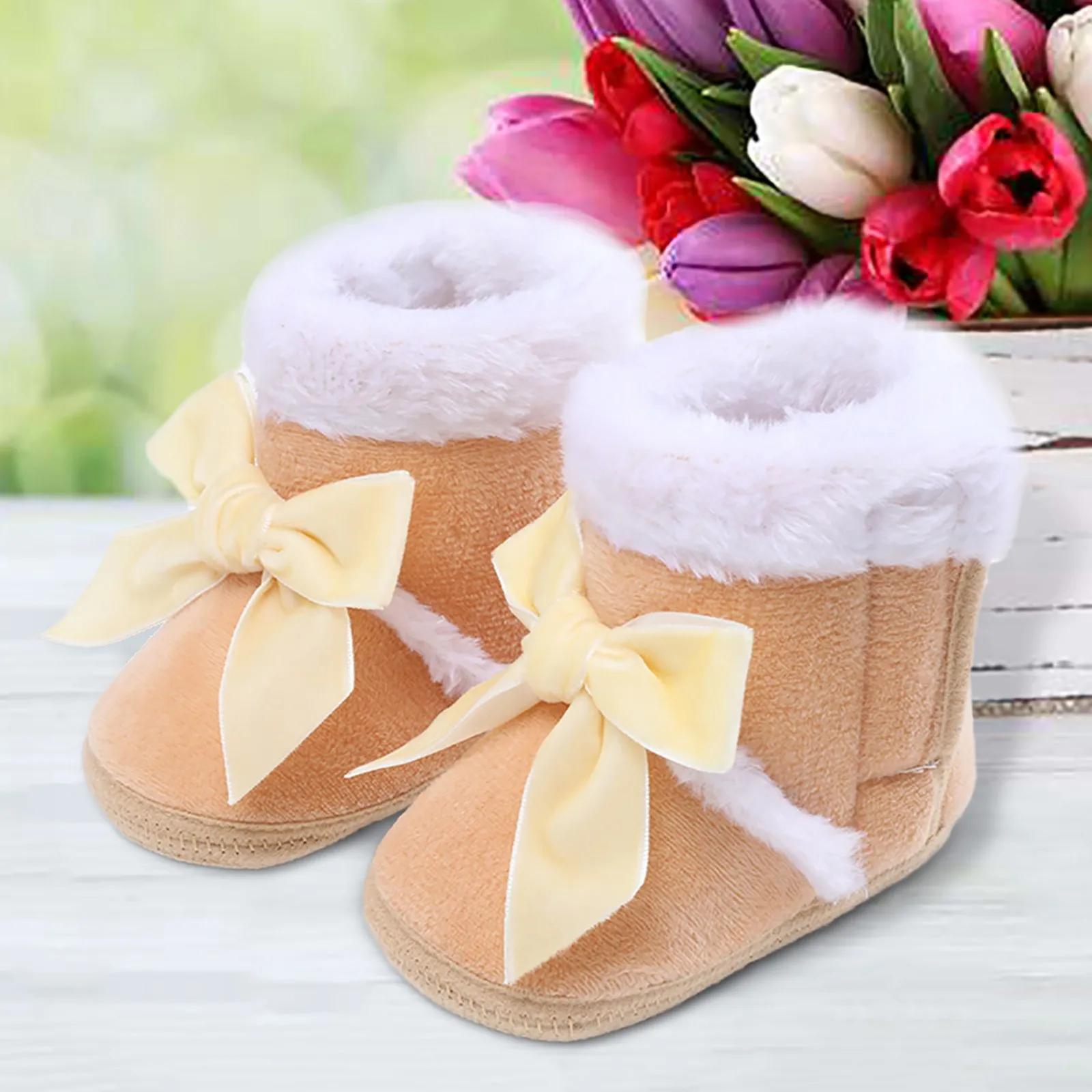 Baby Girls Boys Warm Shoes Plush Snow Booties Soft Comfortable Boots Infant Toddler Warming And Fashion Shoes 2024 Hot Selling