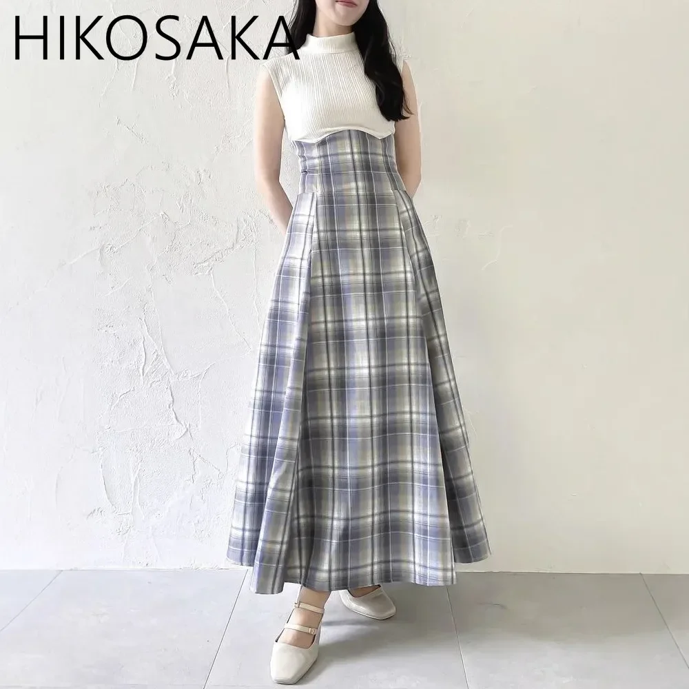

Elegant High Waist Palid Patchwork Dress O-neck Sleeveless A-line Robe Female Spring Summer 2025 New Japan Style Vestidos Mujer