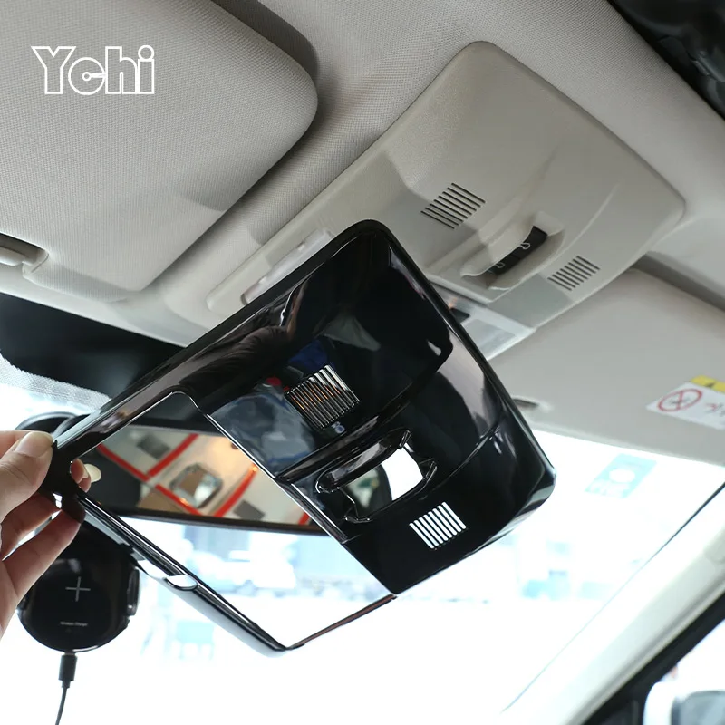 

ABS Black Car Front Ceiling Roof Reading Light Lamp Trim Cover Frame Car For Land Rover Discovery 4 LR4 2010-2016 Accessories