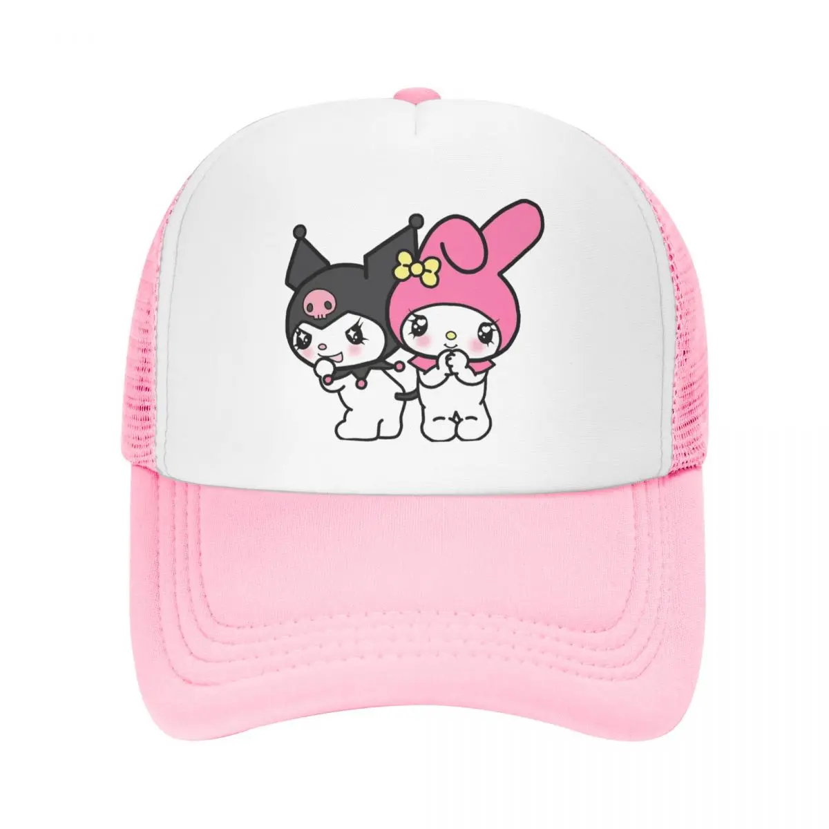 Ku Romis My Melody Snapback Hat For Men Women Summer Outdoor Mesh Side Sun Hats Caps Adjustable Fit