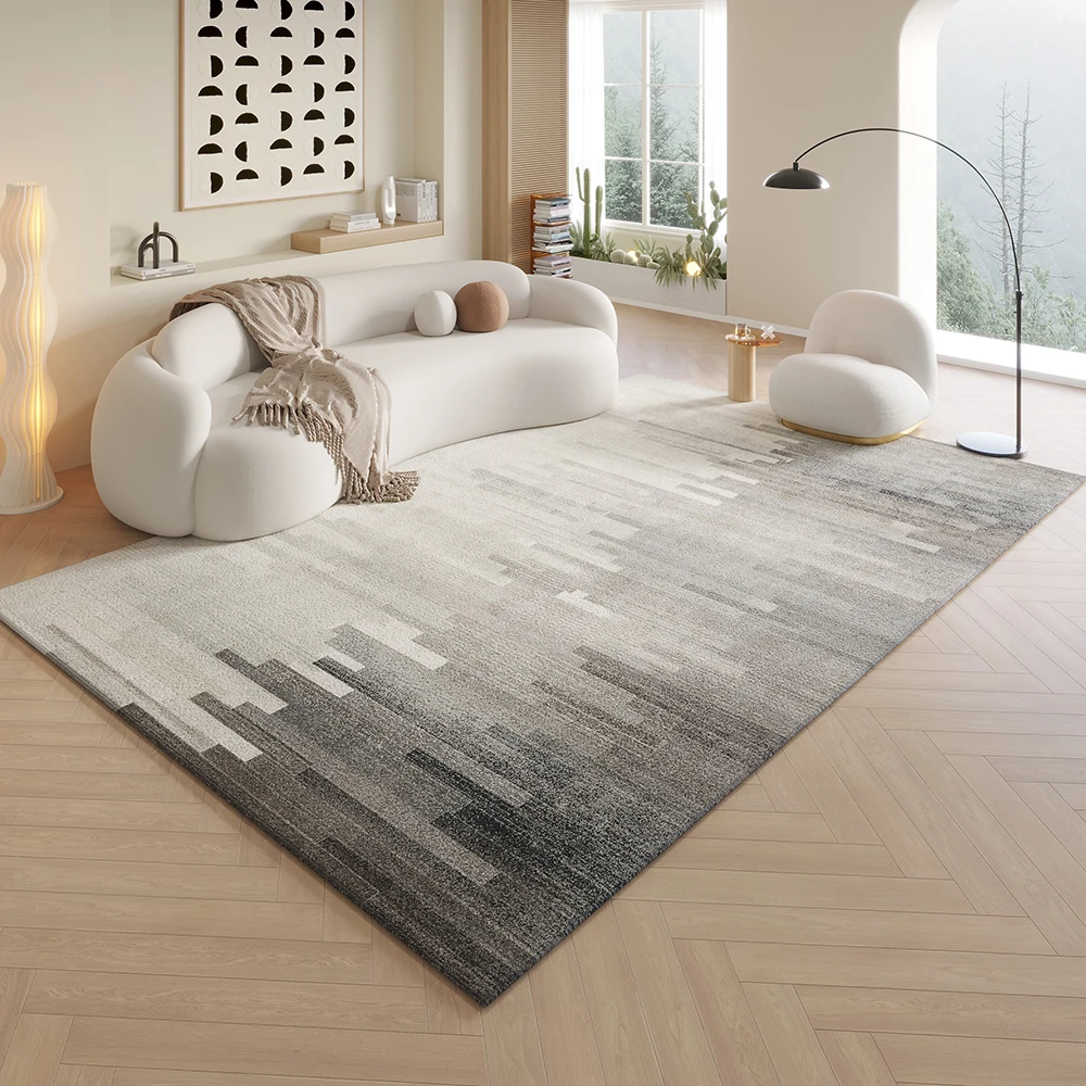 Vikama's Light Luxury Geometric Gradient Carpet Home Decoration, Large-Sized Living Room Non-slip Floor Mat, Soft And Dirt-proof