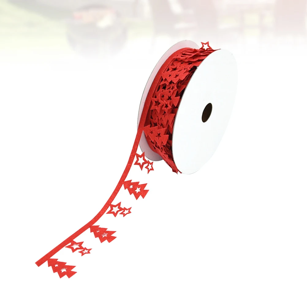 

Christmas Tree Five-pointed Star Ribbon Decorative Band Bright Color Durable Material Perfect for Gifts Holiday Packages