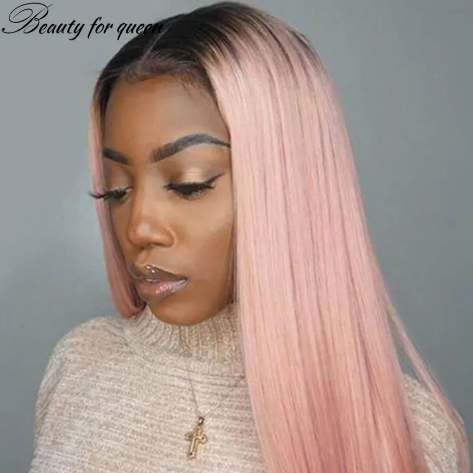 

Розовый 13x4 Прозрачный парик фронта шнурка Парики из натуральных волос 100% 180% Плотность Парики всегда молодых в руках Wow Angel Hair Косплей