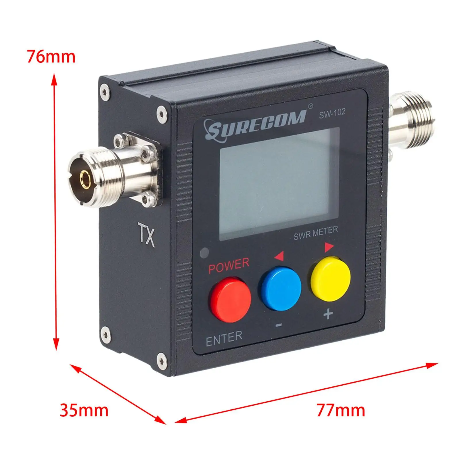 Medidor digital VHF UHF Power SWR para radio bidireccional, conveniente de usar, portátil