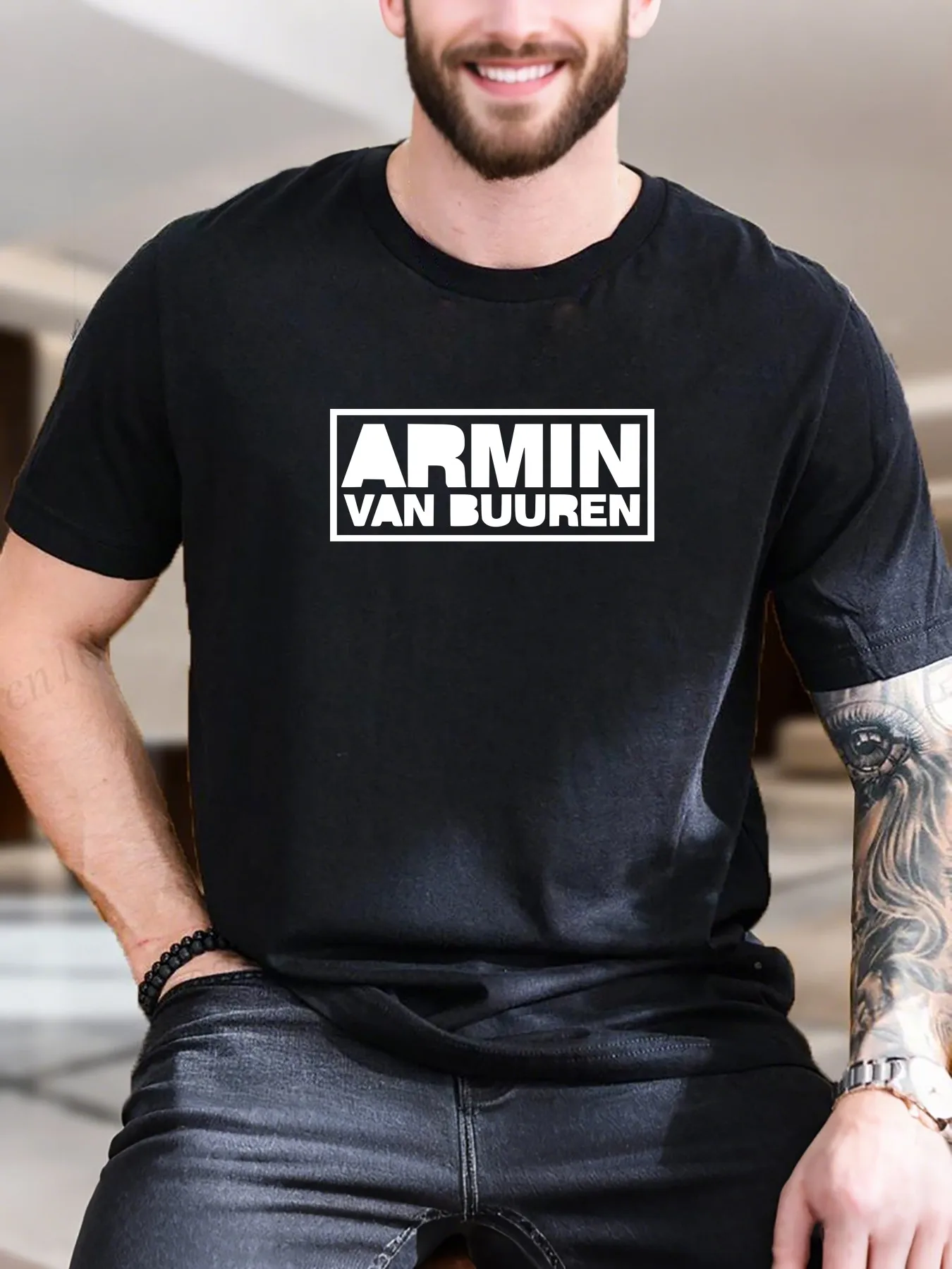Men's Graphic Print Short Sleeve T-Shirt - Stylish Dark Street Design, 100% Cotton Breathable Tee, Comfortable Casual Wear, Trendy