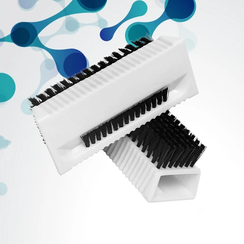 

2Pcs Nail Brush Durable Compact Hand Cleaning Tool High Polished Hair Not Fallen Easily Scrubbing Dirt Grime Radiant Skin