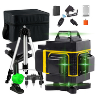 Green beam of light laser cross 16-line self-leveling 4D rotating construction Nivel laser Levl