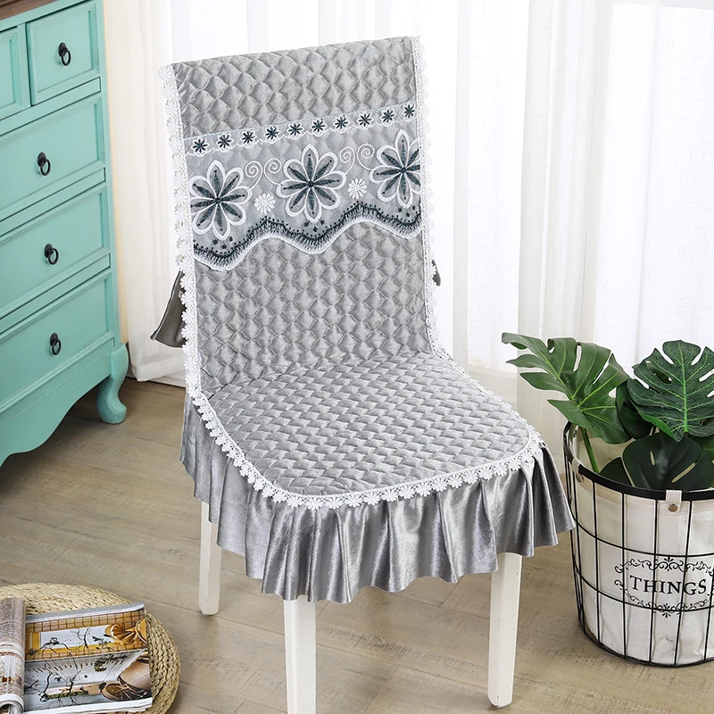 Autumn and winter warmth insulation thickened flannelette one-piece chair cover chair cushion padding