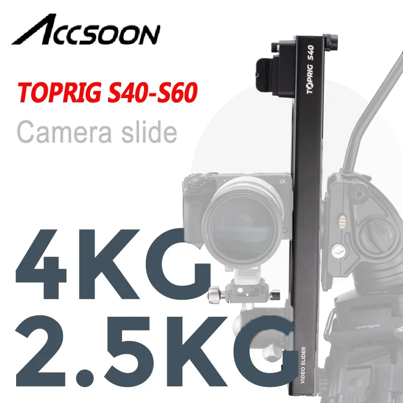 Accsoon TOPRIG S40 S60 Electric Rail SLR Camera Slide App Control Silent Follow Focus Video Electric Control Slides Stabilizer