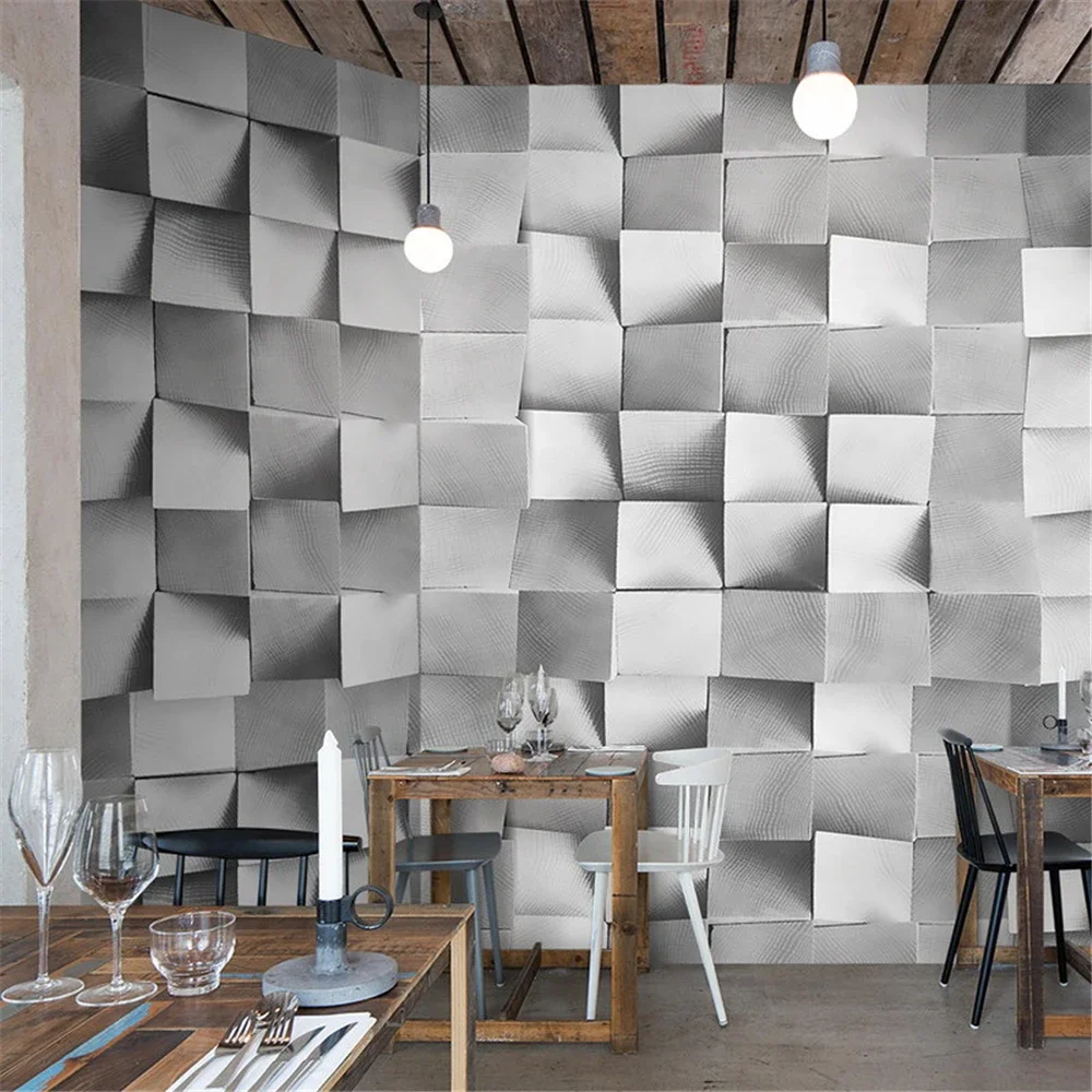 Custom papel de parede 3D Bump TV background wall wallpaper industrial office front desk decoration 3D art wall paper home decor