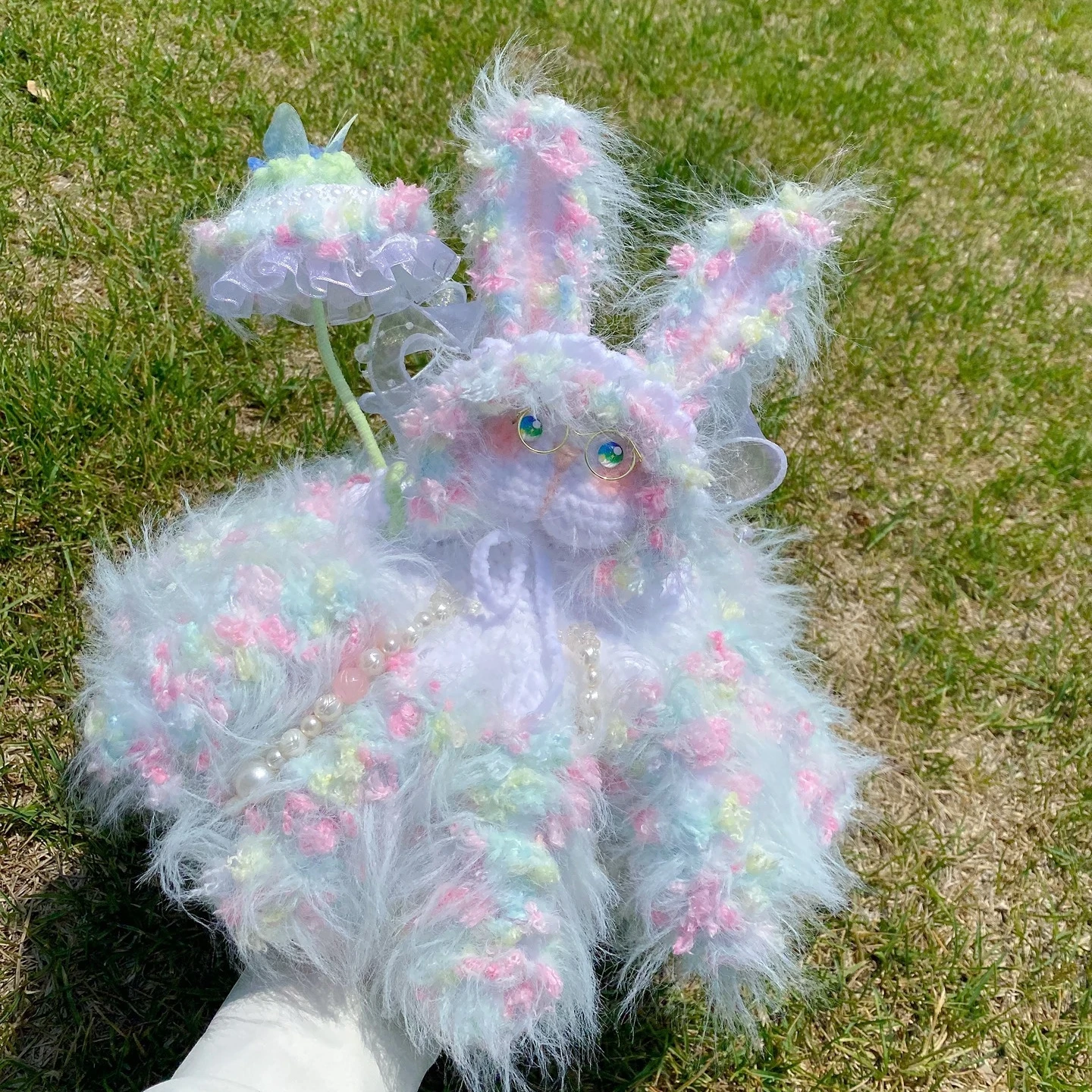 

0082 Easter Bunny Princess Doll Unique Gift Stuffed Animal Toy with Dress for Girls Kids Easter Basket Stuffers Spring Festival