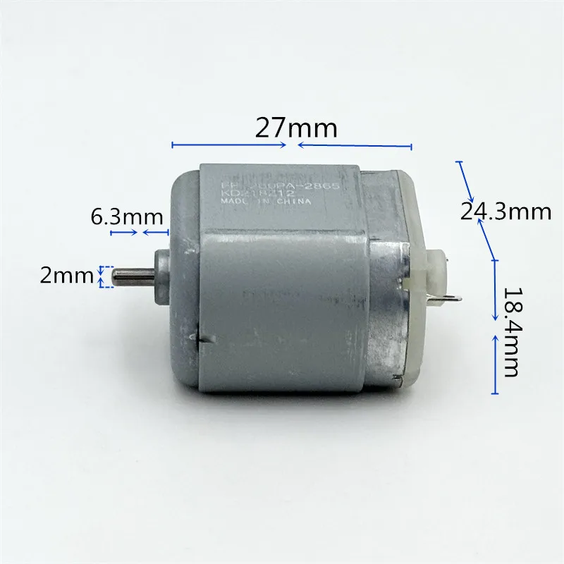FF-260PA-2865 Micro 260 Плоский высокоскоростной двигатель постоянного тока 2,4 В 3 В 3,6 В 4,2 В 6650-11600 об/мин 24 мм Металлическая щетка DIY Электробритва Бритва Игрушка