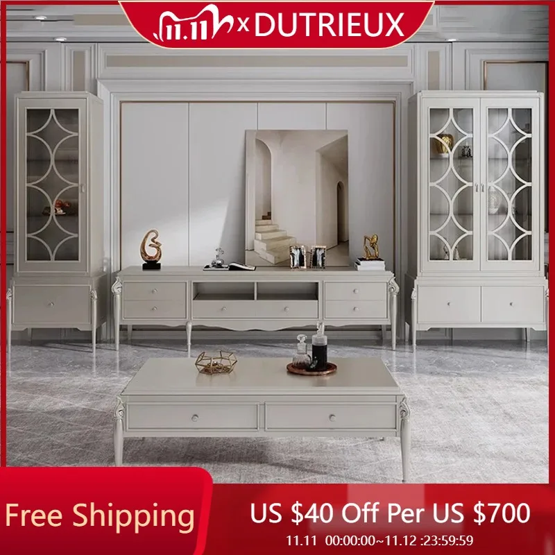 

Large Size Beauty Tv Stand Retro French Aesthetic With Drawers Tv Stand Elegant Unique Archivadores Chinese Style Furniture