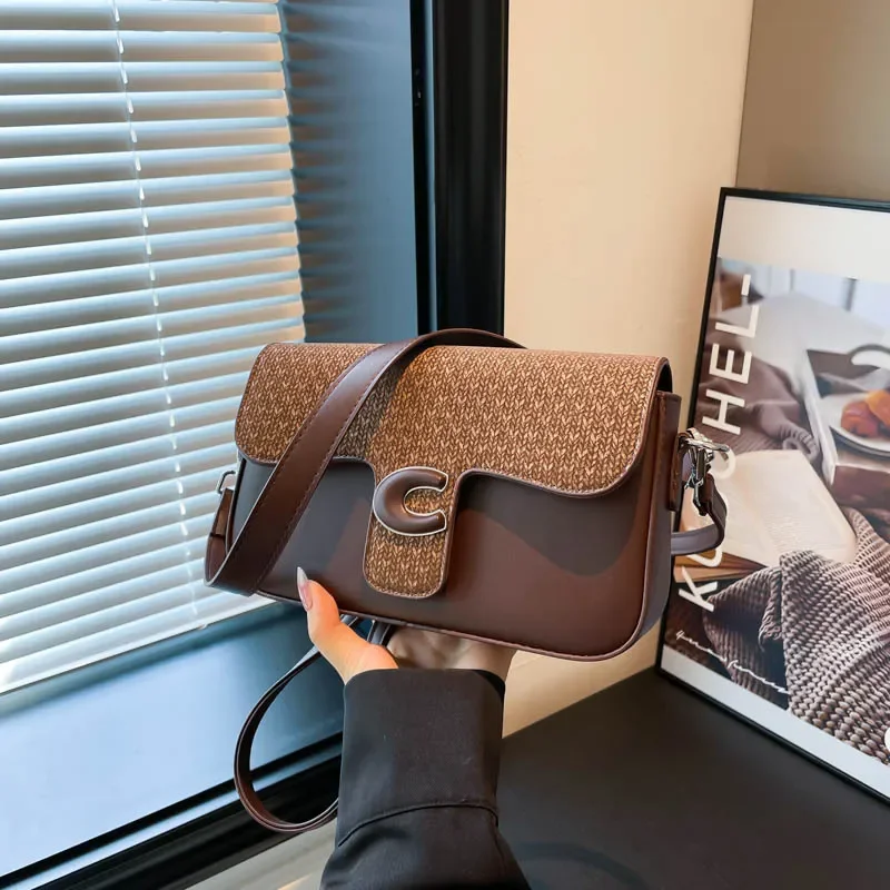 

Новая женская сумка-личи премиум-класса 2025 года — трехсторонняя сумка через плечо под мышками, модная текстура для ежедневного использования