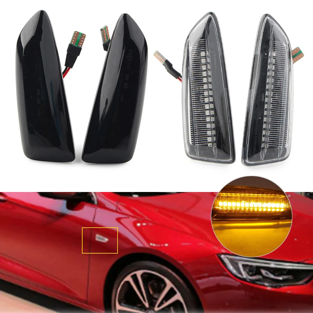 Car Dynamic LED Side Marker Light Turn Signal Lamp For Opel Astra J K Crossland X Insignia B Zafira C 2017-2019 For Buick Regal