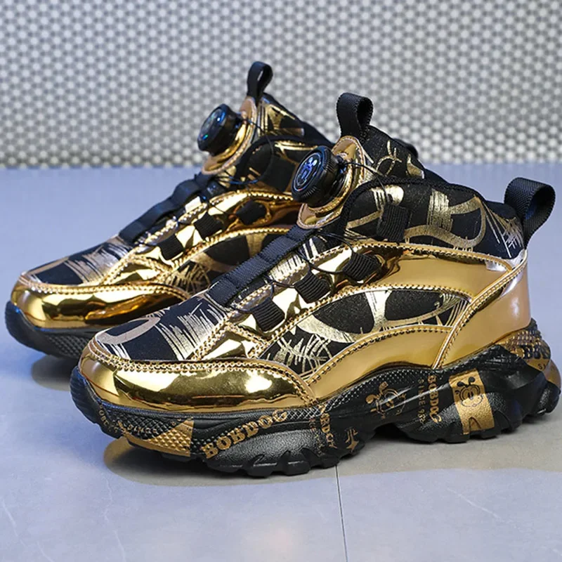 

Kids Sneakers Leather Winter Comfortbale Waterproof Casual Walking Shoes High-top Warm Flat Outdoor Tennis Shoes for Children