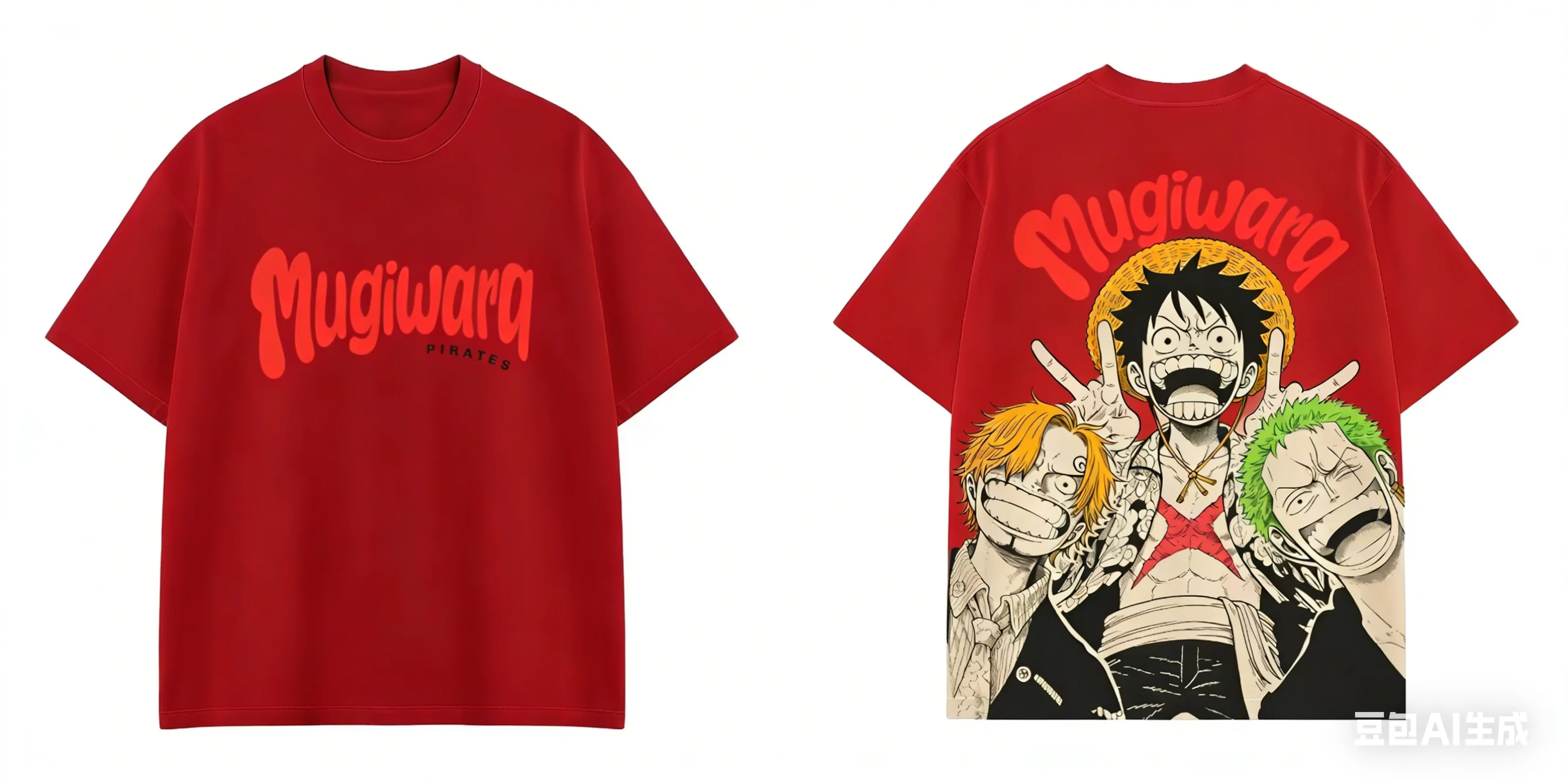 One Piece Luffy Zoro Sanji Mugiwara Crew Grafik-T-Shirt, Vintage Manga Print Anime Casual T-Shirt für Männer, Frauen, Kinder – Detail 9
