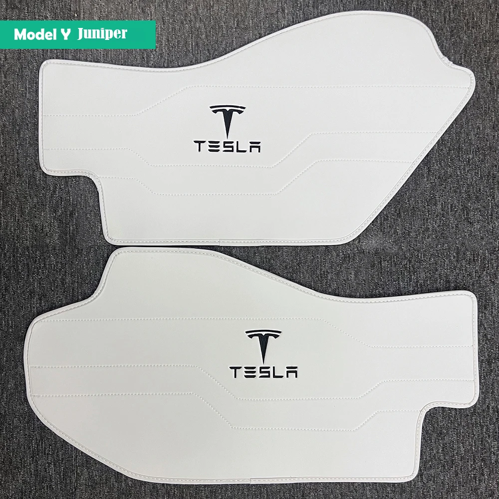 Für Tesla Model Y/YL Juniper Zubehör Innenausstattung Schutzpolster Model 3 Highland Weiße Ledermatten 2 Stück Cockpit 2 Seiten – Detail 4