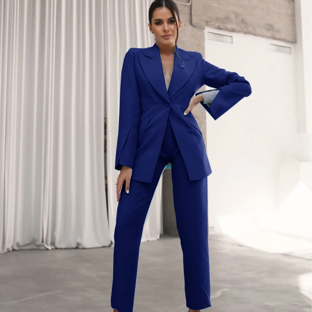 1 Button Women\'s Suit 2 Piece Set (jacket+vest) Pants Sets Luxury Elegant Blazers Chic Woman Clothing 2023 Blazer Suits