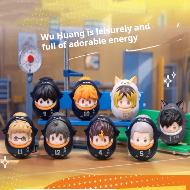 

В наличии оригинальная Cardfun Haikyuu Tobio Kageyama официальное аниме украшение для домашнего офиса и стола Shoyo Hinata милый питомец Roly-Poly игрушка