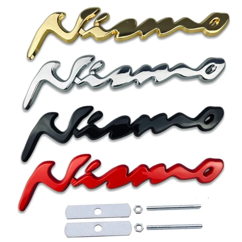 Metal Car Front Grille Body Side Emblem Letter Rear Trunk Decal for Nissan Nismo Badge Auto Sticker Exterior Accessories