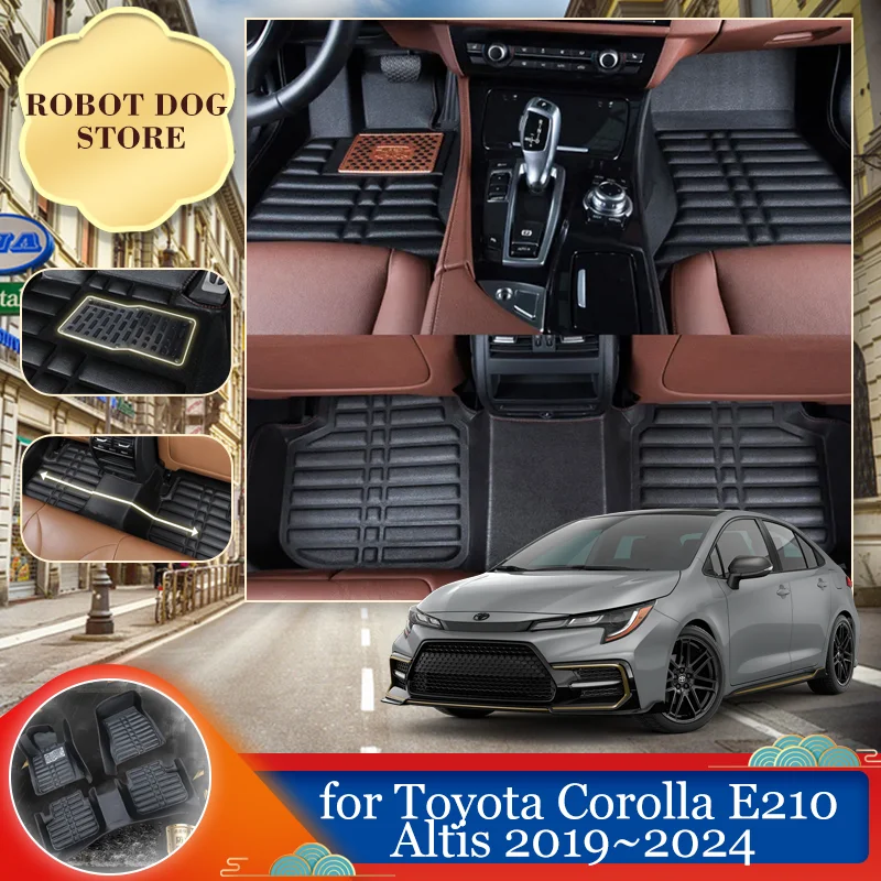 

Автомобильный кожаный напольный коврик для Toyota Corolla E210 Altis Hybrid 2019 ~ 2024 2020 2021 2022 2023 футов внутренняя подкладка поднос коврик под ковер пользовательские аксессуары для ковров