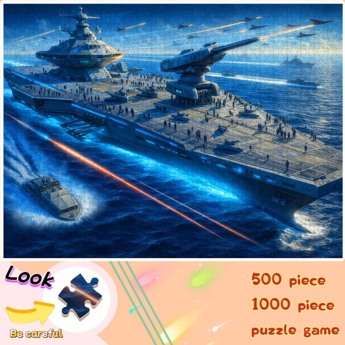 

Jigsaw Puzzles Adults Starship Carrier Puzzle Stress Relief Entertainment Toys Landscape Puzzles Christmas Gift
