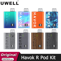 Original Uwell Havok R Pod Kit 22W Electronic Cigarette Vape with 950mAh Battery 3ml Pod Cartridge Side filling 0.6ohm Vaping