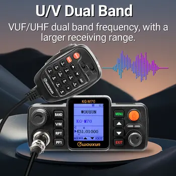 WOUXUN KG-M70 25W mobilní rádio UHF/VHF dvoupásmové 999CH křížové pásmové opakovače s dlouhým dosahem autorádio LCD s mikrofonem CB rádio 10 nejlepší prodej wouxun kg - №8