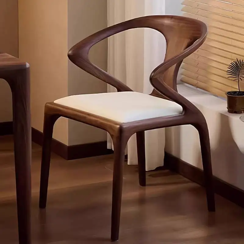 

Traditional Beige Dining Chairs Minimalist Simple White Designer Dining Chairs Modern Wooden Sillas De Comedor Kitchen Furniture