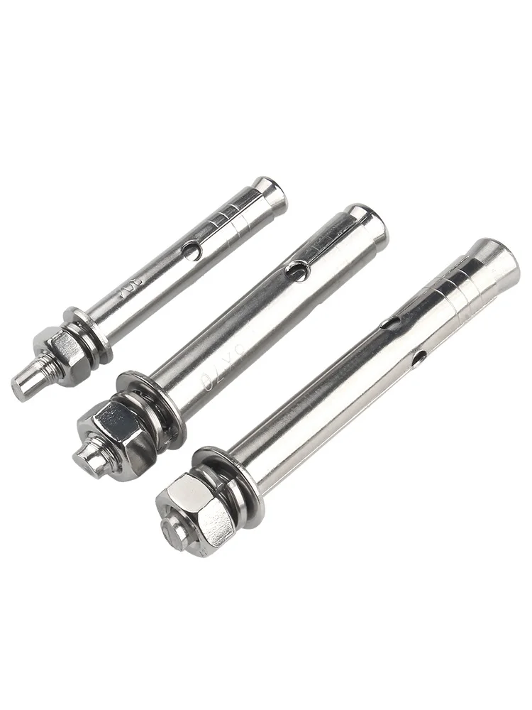 สกรูยึดแบบขยายตัวภายนอก M6 M8 M10 M12 - M20 พร้อมปลอกยึดคอนกรีต สแตนเลส 304 / 316 สำหรับยึดติดผนัง