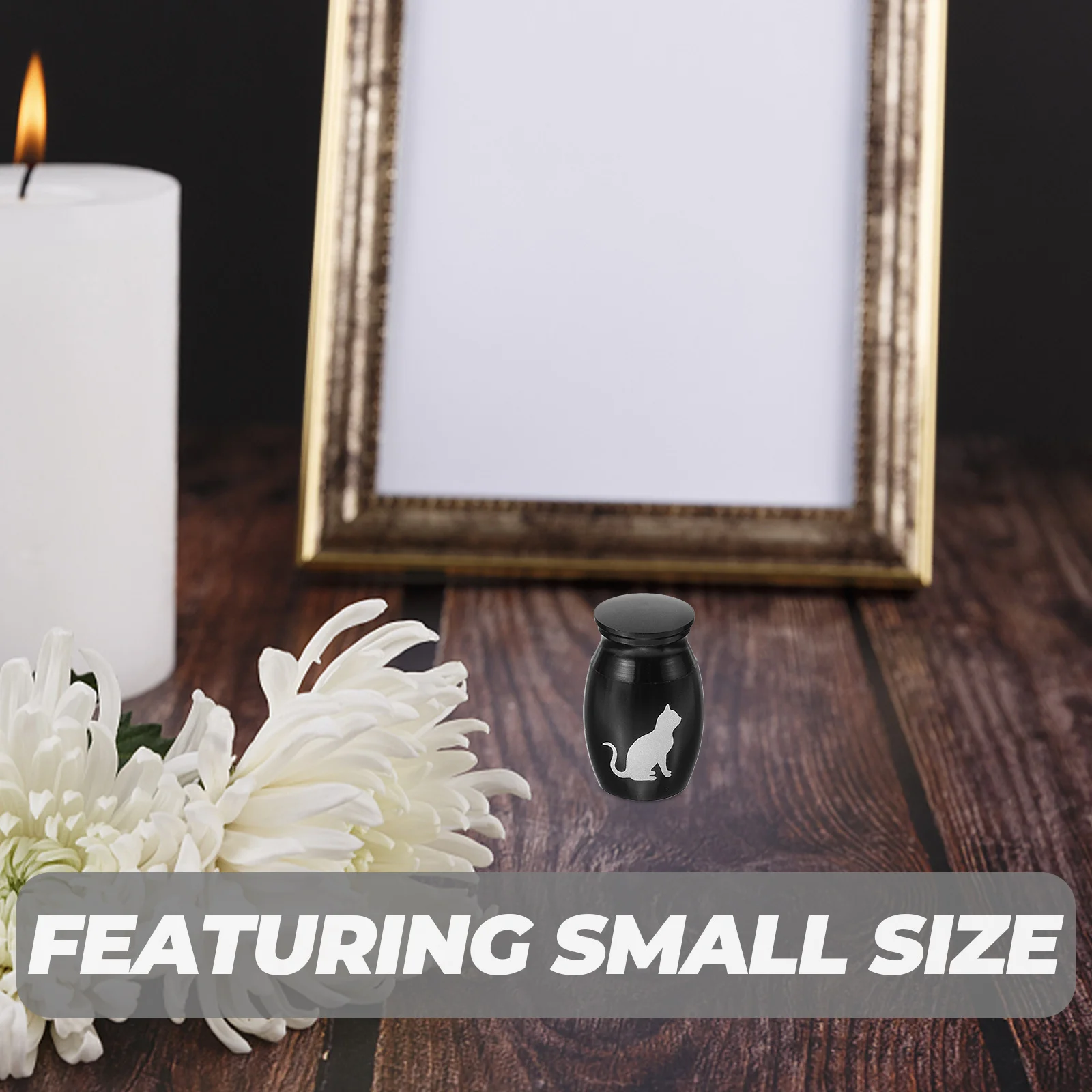 Mini urne pour animaux de compagnie pour cendres, petit souvenir en alliage, urne de crémation pour chien et chat, boîte à bijoux commémorative, conteneur de enterrement décoratif