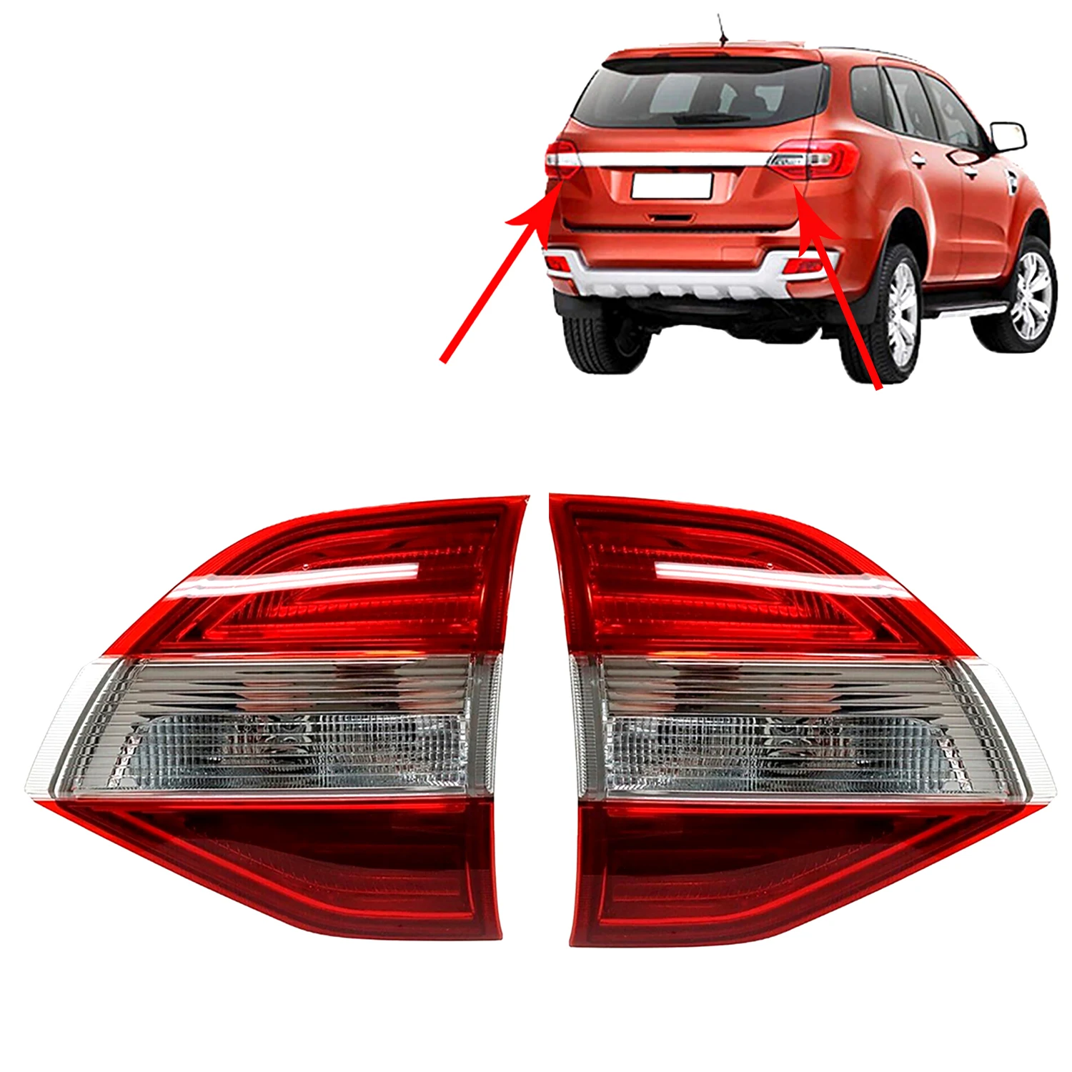 

Задний фонарь Задний фонарь левый и правый боковой левый и правый для Ford Everest SUV 2015 2016 2017 2018 EB3Z13404E EB3Z13405E